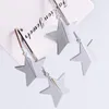 Dangle Earrings Star Design Gold Silver Plated Earring Punk Statement For Women 2023 Long Shape Party Ear Ring Wholesale