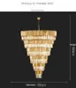 Kroonluchters Big Luxe Crystal Long Modern American Chandelier Lights Figure Led Lamp El Home Lighting Dia100cm H180cm