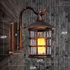 Vägglampor Vattentät lampmetallkontraktad industriell vintage led nattljus inomhus/utomhus retro loft stil sconce