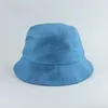 Breda randen hattar ny denim hink hatt hopfällbar bomullsfiskare hatt unisex mode bob hip hop caps gorros män kvinnor panama hink cap p230311