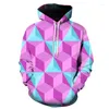 Moletons masculinos CW Brand Men/Women With Hat Hoody Print Color Blocks