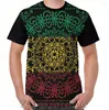 T-shirt da uomo T-shirt grafica Rasta Paisley T-shirt da uomo T-shirt da donna T-shirt a maniche corte con stampa divertente O-Collo