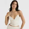 Damestanks vrouwen korte tank crop top dames sexy pu lederen diep v nek vest lingerie intimates camisole voor femme mode clubfeestje