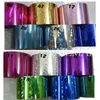 Autocollants Stickers 1 rouleau 120m * 4cm Holographique Nail Foil Holographique Or Laser Argent Nail Art transfert Decal Feuille Autocollant Stickers Nail Décoration 230310