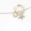 Backs Orecchini Golden Retro Ear Bone Clip 2023 Shell Starfish Versione coreana geometrica di diamante semplice