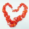 Choker Fashion Jewelry Collier de corail orange naturel 19"