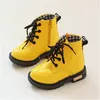 Herfst winterkinderen Martin Boot Patent Leather Boy Girls Snow Boots Peuter Baby Non-Slip Sneakers Kids Athletic Shoes