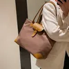 Large capacity fashion Tote bag 2023 new trend portable fashion simple women's bag leisure solid color single shoulder bag