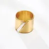 Stainless Steel Modern Wrap Wide Ring for Women Geometric Finger Statement Ring Party Layered Chic Jewelry