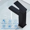 Bathroom Sink Faucets Bathroom Faucet Matte Black Stainless Steel Sink Single Hole Basin Vanity Deck Mount Commercial Modern Mixer Tap 230311