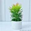 Decorative Flowers Lovely Artificial Plants With Pot Simulation Succulents Mini Bonsai Potted Placed Green Fake Table Garden Decoration