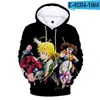 Felpe con cappuccio da uomo Moda Ragazzi Ragazze 3D Meliodas Uomo Donna Felpa Confortevole Bambini Autunno Felpa con cappuccio Harajuku Pullover casual