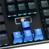 N OEM -profilelektropläterad metallstruktur KeyCap Backlight KeyCap för Cherry MX Mechanical Gaming Keyboard Bluss Keycaps