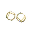 Designer Hoop Boucles D'oreilles Pour Femmes Or Diamants Boucle D'oreille Bijoux De Luxe Femme Couleur Boucle D'oreille Stud Dangle Mode Cerceaux Boucles D'oreilles F 2303112D