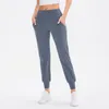 Mujeres Lululemens Yoga para mujer Novena carrera Fiess Joggers Pantalones de jogging casuales elásticos de cintura alta suaves 5 colores 619