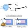 Solglasögon Proterbara läsglasögon med fodral Anti Blue Light Blocking Flexible Presbyopic Man Women Ultralight Computer Eyewearsunglasses