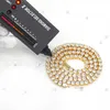 Projektant biżuterii fabryka Bezpośrednia Sprzedaż 10K Solid Gold VVS MOISSANITE Tinnis Chain 3 mm 4 mm 5 mm Naszyjnik