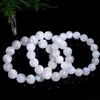 Bracelets Jiuya cristal naturel perle ronde bracelet blanc bleu clair de lune Pierre Bracelet