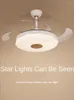 Pendant Lamps Living Room Decoration Bedroom Decor Led Ceiling Fans With Lights Remote Control Dining Fan Light Lamp Shade Lampen