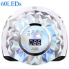 Nail Dryers Powerful 60LEDs LED Nail Lamp For Gel Nail Polish Drying Low Heat Mode Smart Sensor Professional Nail Art Salon Manicure Machine 230310