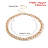 Chains Simple Link Chain Choker Necklaces For Women Classic Trendy Hip Hop Adjustable Necklace Party Wedding Fashion Jewelry