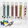 Bongs en verre Tuyau de narguilé avec pointe de quartz Ongles en titane Nectar Tuyau à main en verre Bongs en verre cendrier