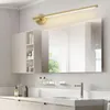 Wall Lamp Nordic All Copper Simple LED Mirror Front Bathroom Hand Washing Toilet Dressing Counter Make Up Lamps