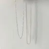 Zincirler Koreli S925 STERLING Gümüş Karnabahar Zinciri Köpüklü Kolye Kadın Mücevherleri İçin Kısa Boyun