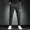 Herren Hosen Jogginghose Männer Camouflage Elastizität Military Cargo Kordelzug Multi Taschen Böden Casual Jogger Hosen 230310