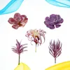 Dekorativa blommor kransar 5st kreativ simulering saftiga blommhuvud konstgjorda suckulenter flockar