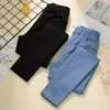 Damenjeans mit elastischem Bund, Vintage-Stil, Boyfriend-Jeans, schmal, war dünn, Kleidung S-6XL, volle Länge, Mom-Denim-Hose, Vaqueros Mujer 230311