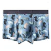 MUNDAS MEN Boxers calças de roupas íntimas impressas Modal Cueca Homme Sexy Lingerie Bokserki Meskie lotes lotes de boxershorts