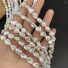 Kralen natuurlijke witte knop parel kralen handgemaakte ambachten diy elegante retro ketting armband sieraden accessoires feest cadeau maken