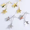 Dangle Earrings Star Design Gold Silver Plated Earring Punk Statement For Women 2023 Long Shape Party Ear Ring Wholesale