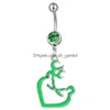 Navelklockknapp ringer D0527B Browning Deer Belly Ring Mix Colors Drop Leverans smycken Body Dhgarden DHZFK