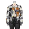 Women's Jacket Button Down Lantern Sleeve Crochet 3d Floral Cardigan Cute Open Front Crop Coat Winter 2023 Streetwear 230310