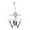 Navel Bell Button Rings D0786A Dream Catcher Belly Ring Mix Colors Drop Delivery Jewelry Body Dhgarden Dhqlg