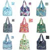 Large Foldable Shopping Bag Polyester Printted Reusable ECO Friendly Shoulder Bag Folding Pouch Storage Bags RRA