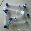 Vidrio - Pipa de mano verde negra para fumar Bubbler Hookahs tabaco Pipas de mano coloridas pipa de vidrio