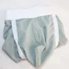 Onderbroek aiiou 2023 heren bokser ijs zijde sexy ondergoed zachte mannelijke slipjes boksershorts 3d zakje shorts comfortabel ademend kort