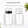 Storage Bottles 1pc 200ml Empty Plastic Nail Polish Remover Alcohol Liquid Press Pumping Bottle Art UV Gel Cleaner Container