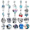 Nowy popularny 925 srebrny srebrny -smok dragon Cherry Balloon Charm Pearl nadaje się do prymitywnej bransoletki Pandora DIY Prezent biżuterii