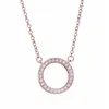 Pendentif Colliers Coeurs De Pendentifs Avec Or Rose Pour Les Femmes 925 Sterling Silver Link Chain Collier Fine Jewelry