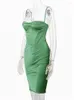 Casual Dresses Y2K Sexig högkvalitativ satin Bodycon Dress Women's Summer 2023 House of CB Celebrity Evening Club