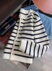 Frauen Strick Tee Frühling Herbst Sweaters Oneck Stripe Strick Strickjagd Mode Langarm Casual Short Tops Koreanischer Stil 230310