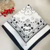 High-end Brand Silk Square Scarf Fashion Animal Seasons Girl Shawl Exquisite Symmetrical letter Design Lovers Gift New Style Counter Headband Accessories 53x53