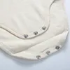 Rompers Baby Cloths 100 ٪ Cotton Bodysuit 0-3y Autumn Winter Fashion Born Boy Boy Long Sleeve Polo Collar Pumpsuit White 230311