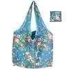 Large Foldable Shopping Bag Polyester Printted Reusable ECO Friendly Shoulder Bag Folding Pouch Storage Bags RRA