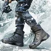 Bottes militaires chaudes pour hommes bottes de combat en cuir imperméable bottes de neige d'hiver en peluche bottes de l'armée en plein air bottes de désert anti-dérapantes 230311