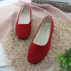 2023 New Fashion Square Slippers Head Single Shoes comfort Flat Women's Suede Shallow Mouth Single Shoes Women's Shoes 03